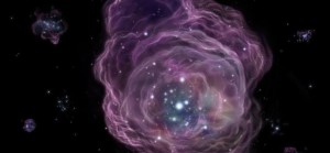 Visión artística de estrellas de población III explotando como supernovas.